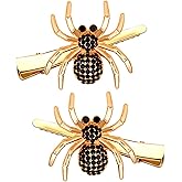 Halloween Hair Clips Gothic Spider Hairpins for Women Crystal Spider Alligator Duckbill Barrette Halloween Party Cosplay Hair Accessory