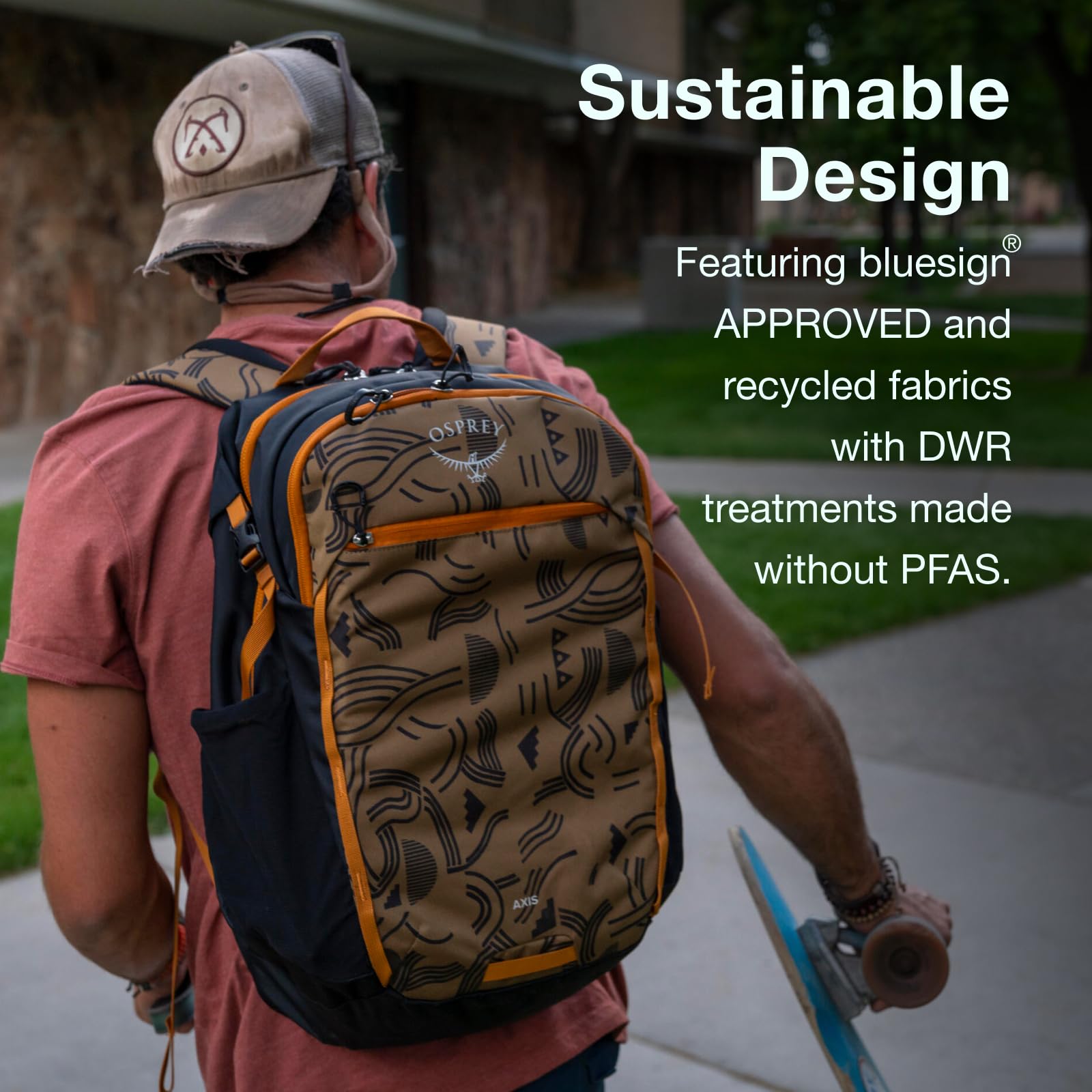 Osprey Axis Laptop Backpack – Sleek Everyday Pack with Laptop Sleeve, Water Bottle Pockets & Compression Straps