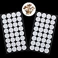 Zonon 64 Pieces Synthetic Filter Paper Stickers 20 mm 0.3 μm Synthetic Filter Disc Tape Mushroom Applied Under Wide Mouth Mason Jar Filter for Mushroom Cultivation