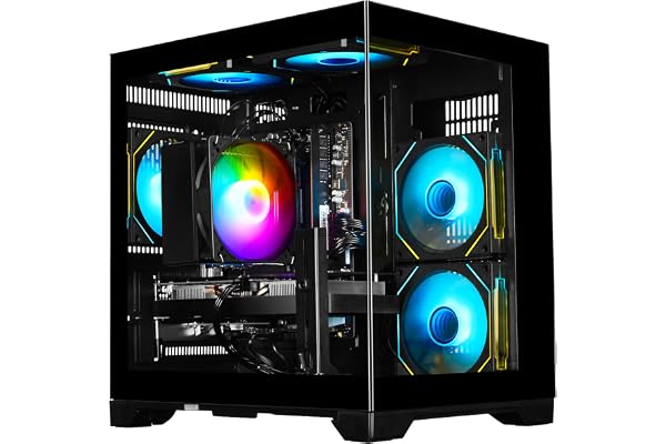 WIWB Gaming Desktop PC – Ryzen 5 4500, GeForce RTX 3050, 16GB DDR4 RAM, 512GB NVMe SSD, WiFi 6 – Desktop for Gaming, Streaming, School, Home Office & Everyday Use