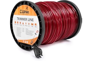 Cluparis 5-Pound Commercial Heavy Duty Round Trimmer Line .155-Inch-by-515-ft String Trimmer Line in Spool, Nylon Weed Eater String with Line Cutter, Red