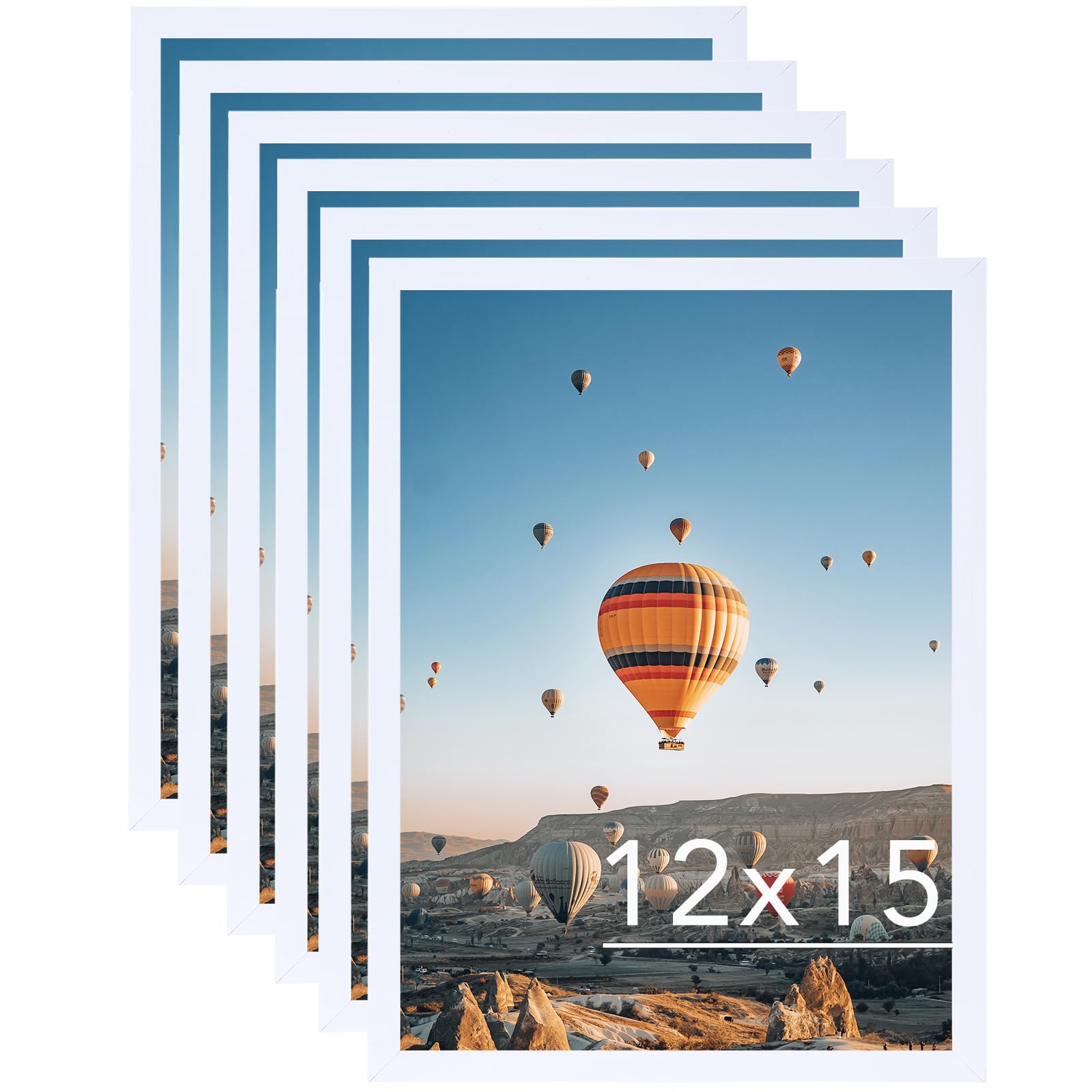 JCJMY 12x15 White Picture Frame Set of