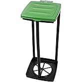 Portable Trash Bag Holder – Collapsible 13-Gallon Garbage Bin for Indoor/Outdoor Use, Camping, Recycling, and Parties – Durable Plastic Trash Can by Wakeman Outdoors (Green)