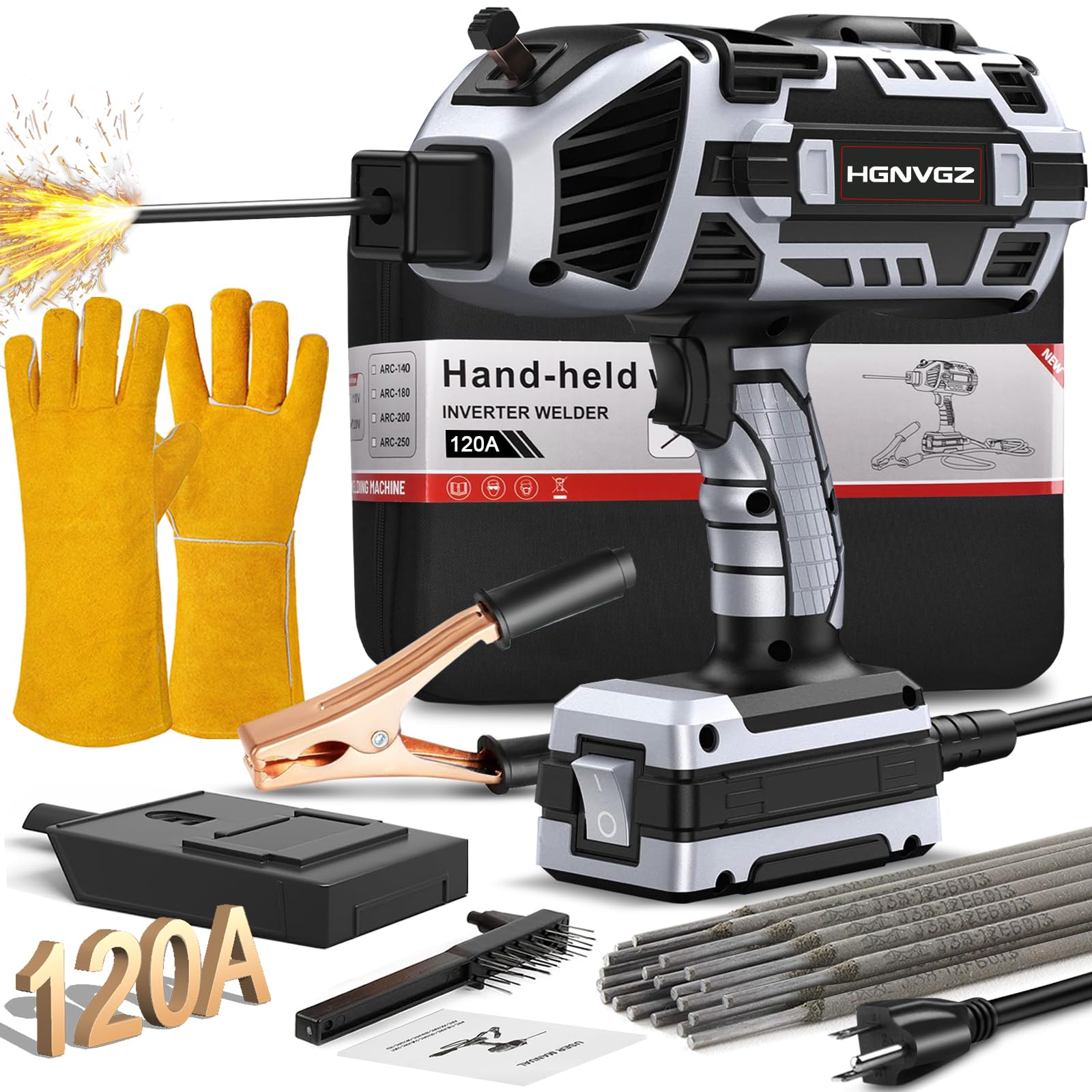 thumbnail image 2 of Plastic Welding Kit KFFKFF Portable Handheld Welding Machine, 20-130A ARC Welder With Adjustable Current & IGBT Mini Welder 2 of 13