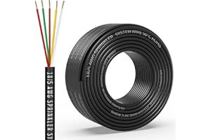 WJRZA 18/5 Solid Sprinkler System Wire 50ft, 18 Gauge Irrigation Wires PVC Jacket Sprinkler Cable for Underground Irrigation Valves Field Central Control System