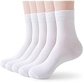 Josnown Womens Cotton Socks Thin Above Ankle Crew Socks for Women Girls Clothes 5 Pairs