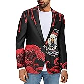 TOADDITDO Men's Casual Sport Coat Lightweight Wedding Blazer One Button Business Suit Jackets for Dinner,Prom,Party