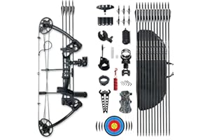 PANDARUS Compound Bow Draw Weight 0-70 Lbs for Pull Beginner and Intermediate Archer Fully Adjustable 19.25"-31" with All Accessories, up to IBO 320 fps,Package with Archery Hunting Equipment New 2024
