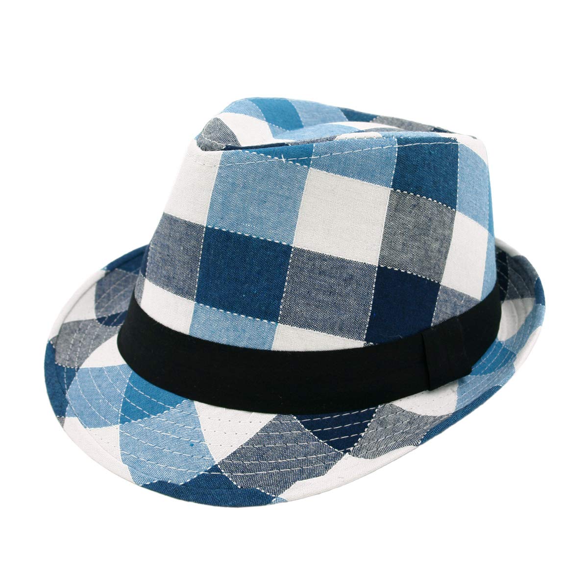 Black Band Fedora Hat 