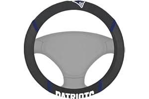 FANMATS 15166 New England Patriots Embroidered Steering Wheel Cover