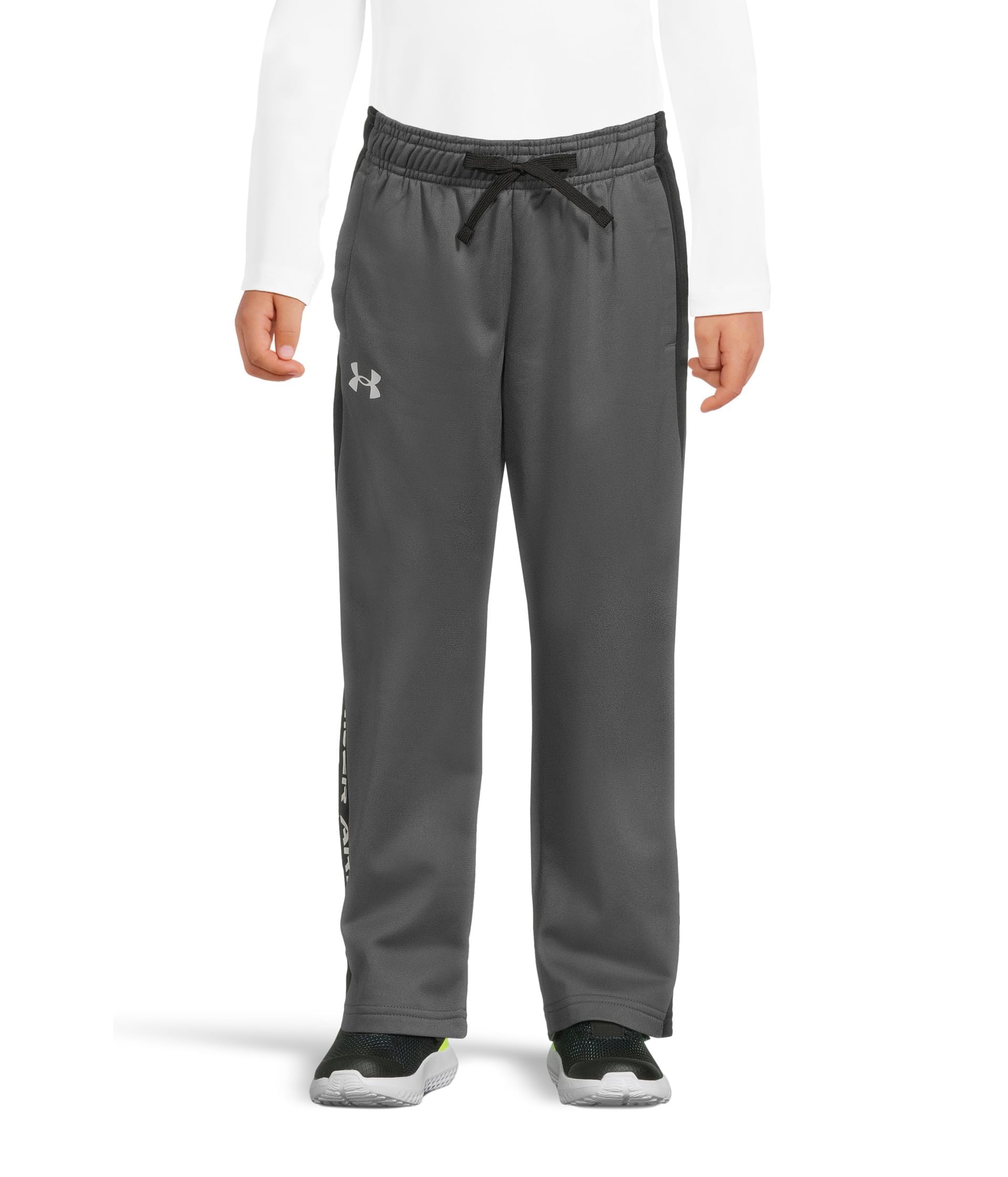 Photo 1 of Under Armour Boys Brawler 2.0 Pants , Pitch Gray (012)/White , Small