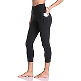 Colorfulkoala Women's High Waisted Yoga Capris 21" Inseam Leggings with Pockets
