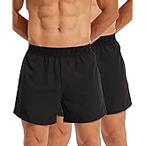 Boxing Honey Badger Mens 2 Packs Gym Workout Shorts Lightweight Quick Dry Training Running 5 inch Two Packs Shorts