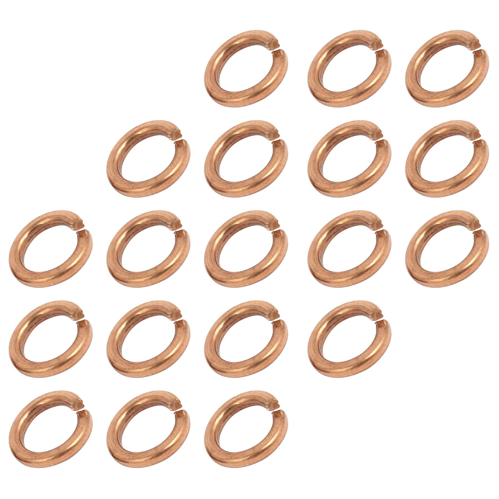 METALLIXITY Split Lock Washer (M8) 15Pcs, Brass Spring Lock Washer Elastic Gasket - for Household Applications