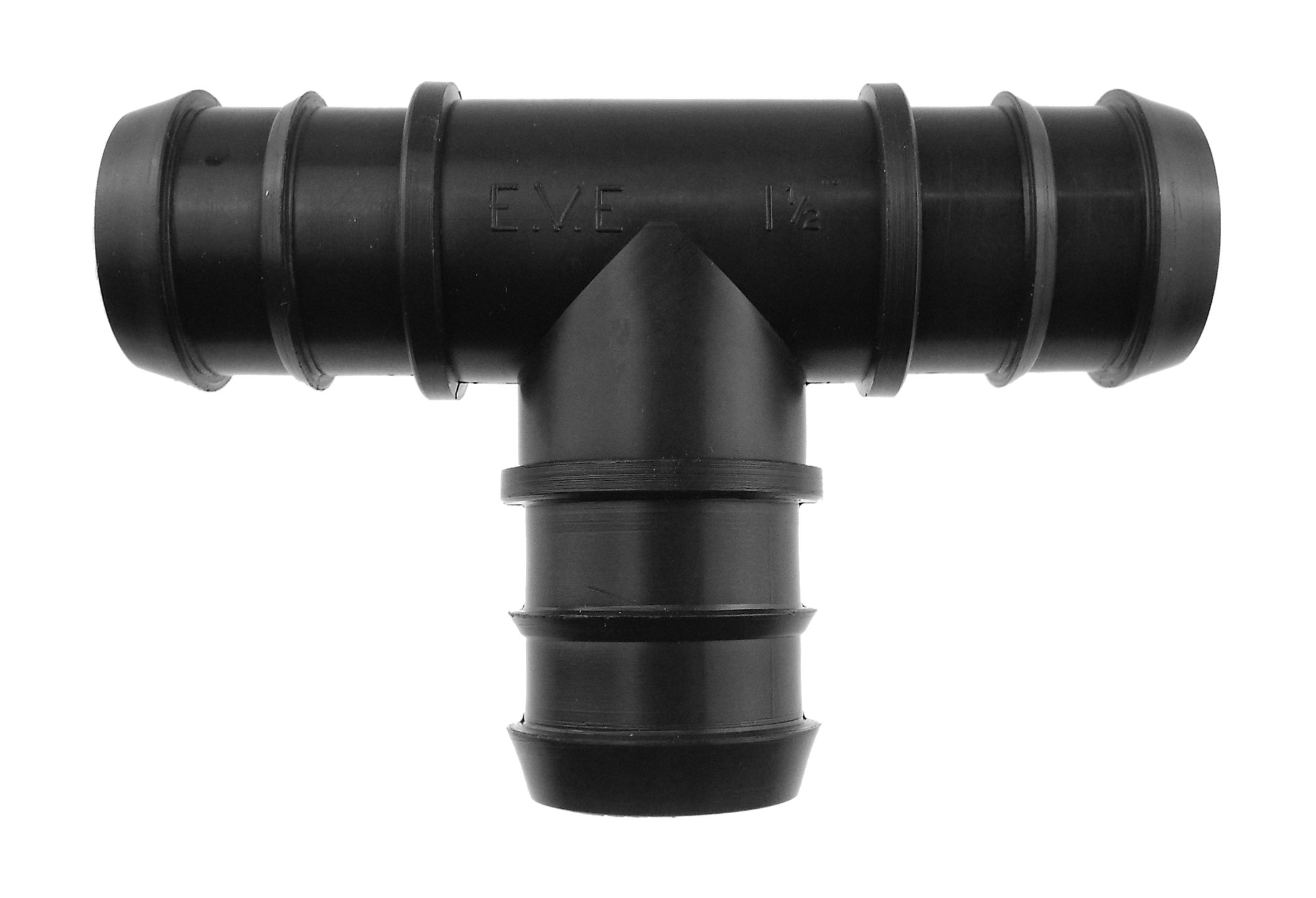 Cost Wise 32mm barbed tee connector for flexible corrugated pond/aquatic/hydroponics pipe,ideal for fishpond filters,pumps,waterfall and wateer features,non toxic