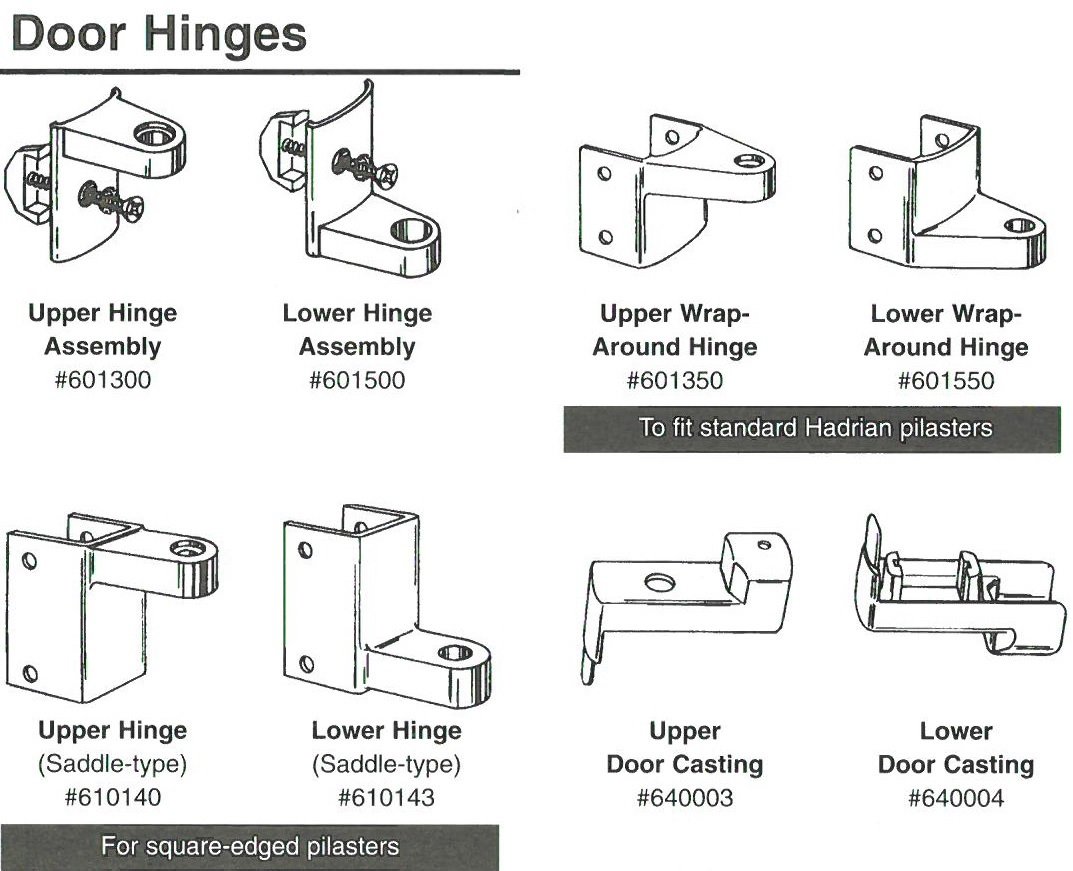 Stall Parts Replacement Toilet Partition Part Hadrian 601350 Upper WrapAround Hinge Industrial