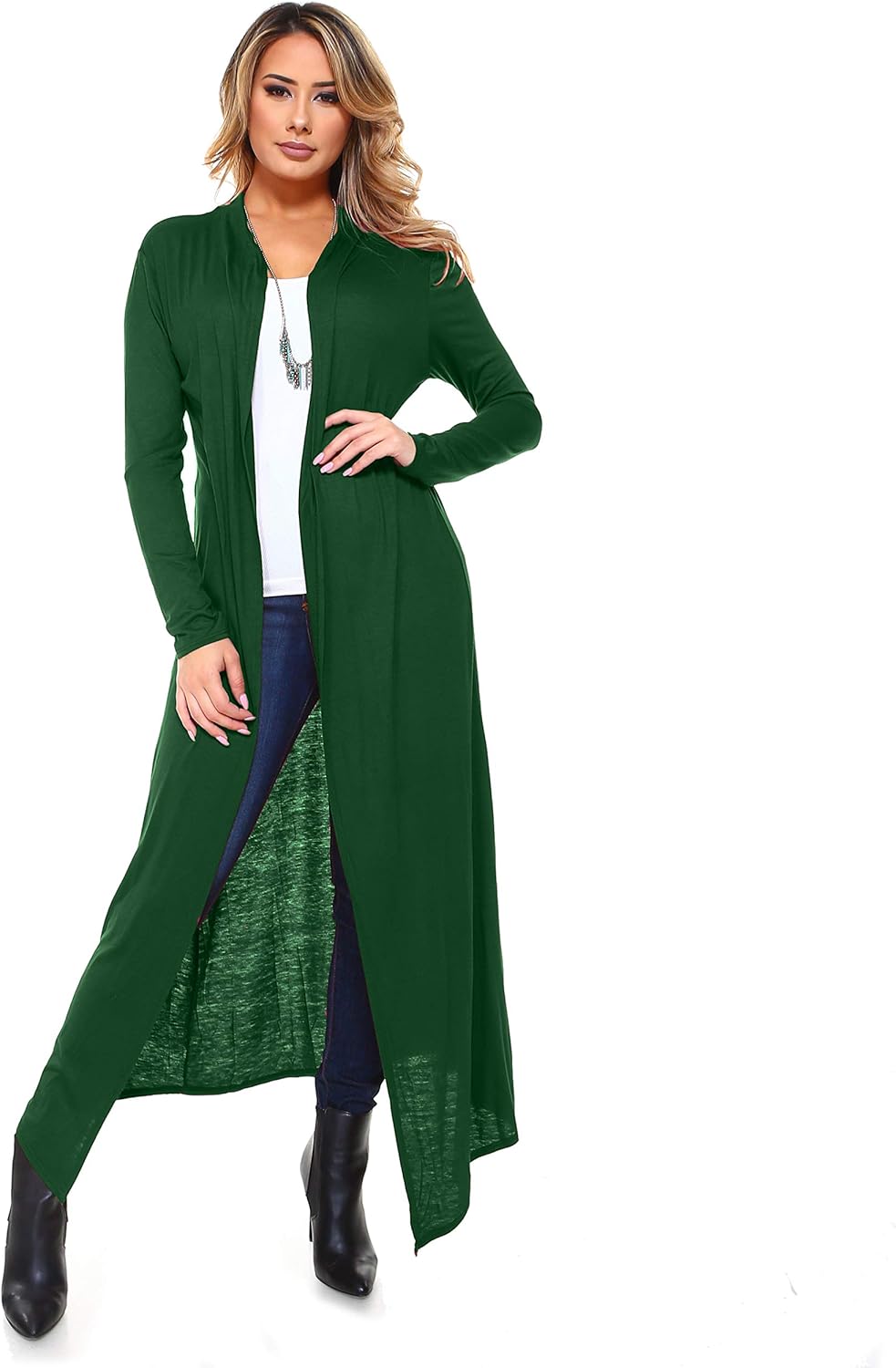 Isaac Liev Women S Super Long Flowy Floor Length Maxi Cardigan