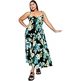 City Chic Women's Plus Size Oasis Print Maxi Dress