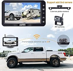 AMTIFO Wireless Backup Camera Touch Key - 5 Inch