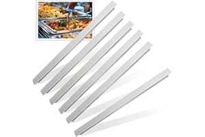 PHILBINDEN 6 Pcs Stainless Steel Adaptor 12 Inch Metal Table Adapter Bar Long Divider for Hotel Restaurant Catering Home Commercial Food Service Accessories