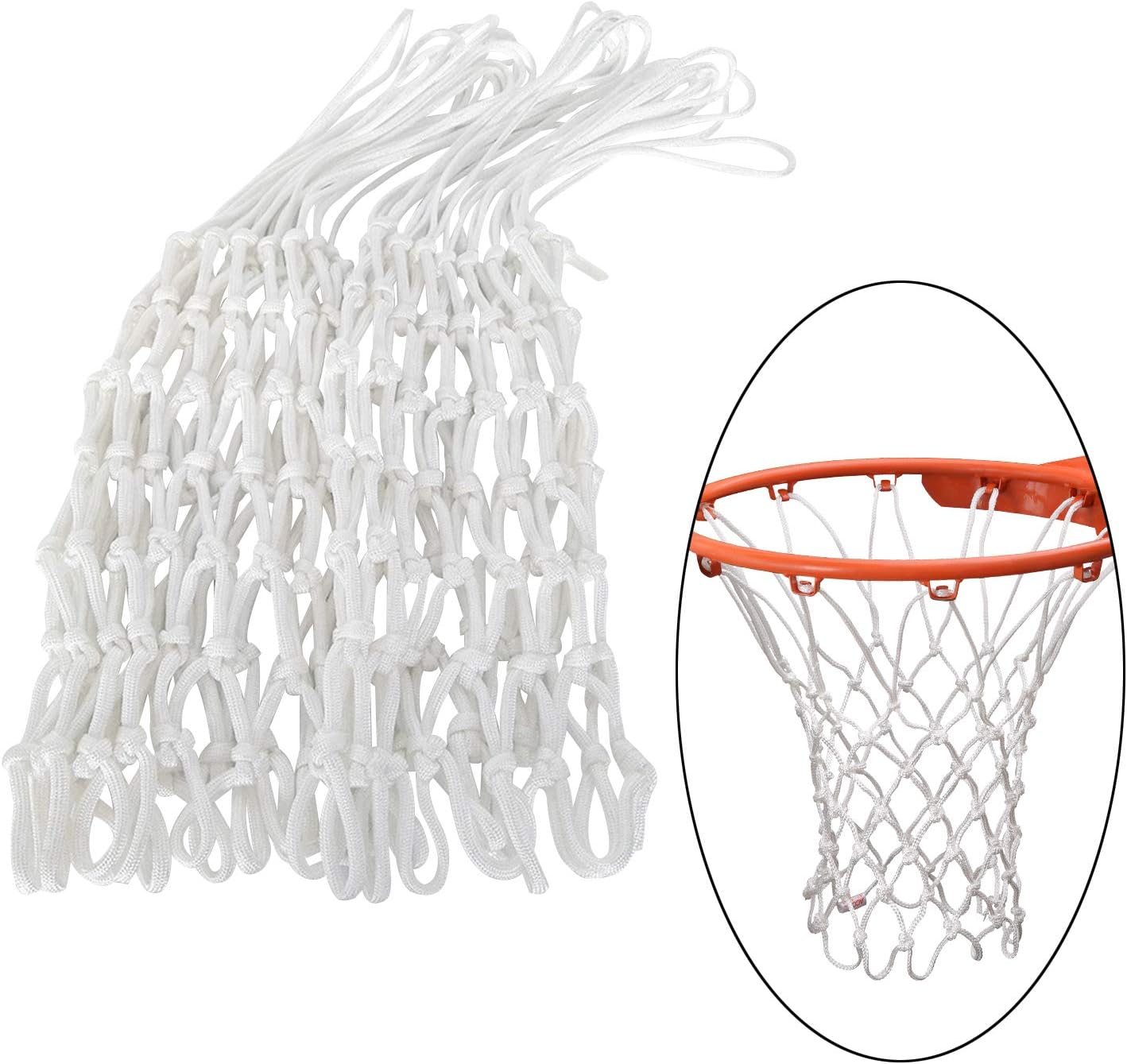 Lainrrew 2 Pcs Basketball Net, Weatherproof Basketball