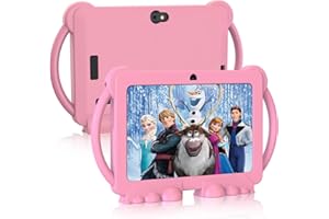 YOBANSE Kids Tablet, 7 inch Tablet for Kids 3GB RAM 32GB ROM Android 11.0 Toddler Tablet with Bluetooth, WiFi, GMS, Parental Control, Dual Camera, Shockproof Case, Educational, Games(Light Pink)