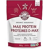 Manitoba Harvest Hemp Yeah! Organic Max Protein Protein Powder, Unsweetened, 908g; with 20g protein and 4.5g Omegas 3&6 per S
