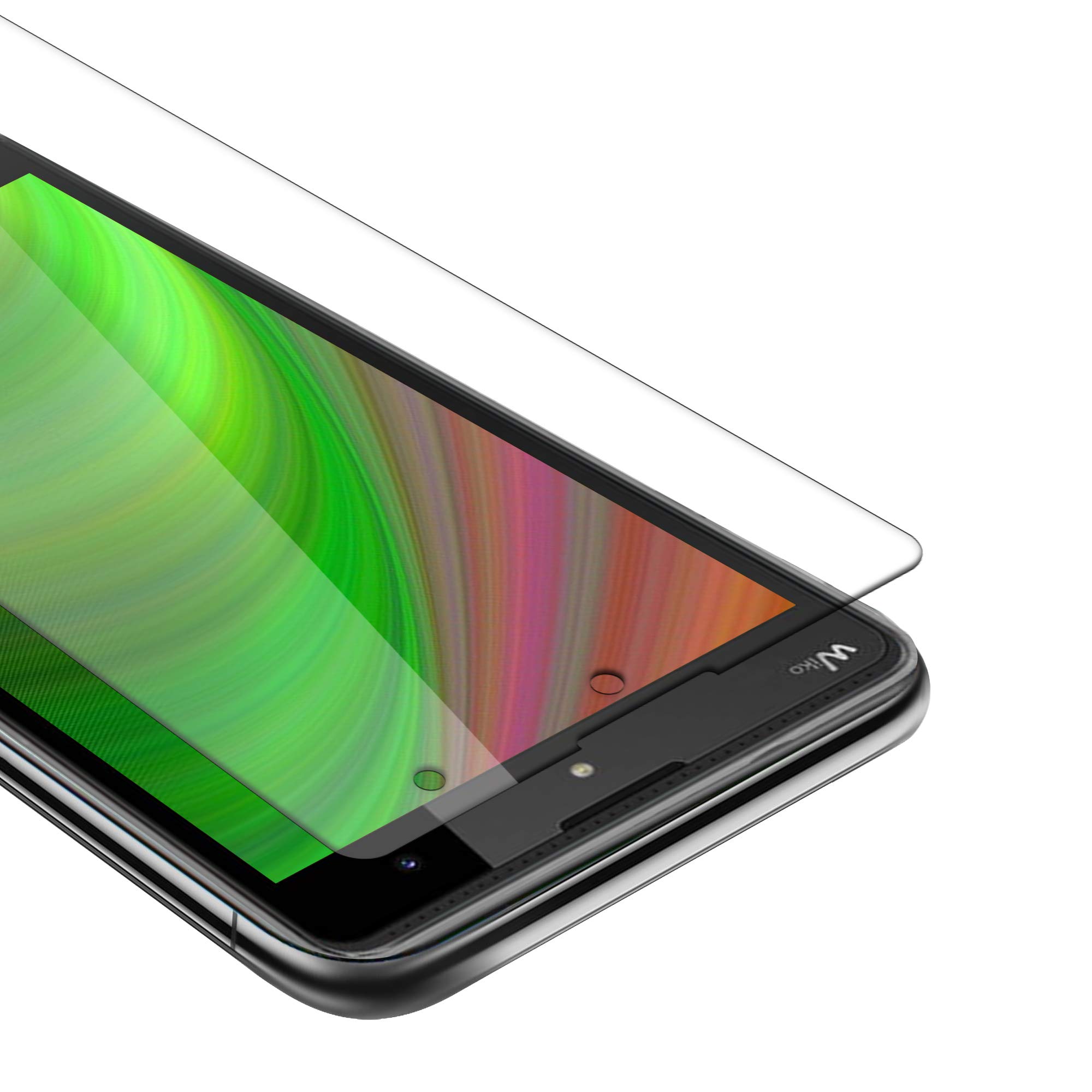 cadorabo Tempered Glass compatible with WIKO JERRY 2 in HIGH TRANSPARENCY - Screen Protection 3D Touch compatible with 9H Hardness - Bulletproof Display Saver