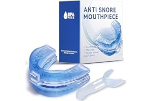 Anti-Snoring Device for Quiet Sleep, Adjustable Anti-Snoring Mouthpiece, Reusable - Silicone Sleep Night Guard for Grinding T