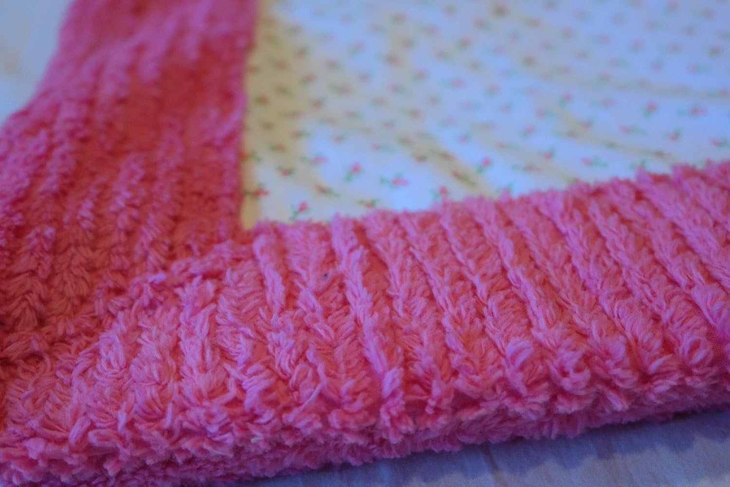 hot pink baby blanket