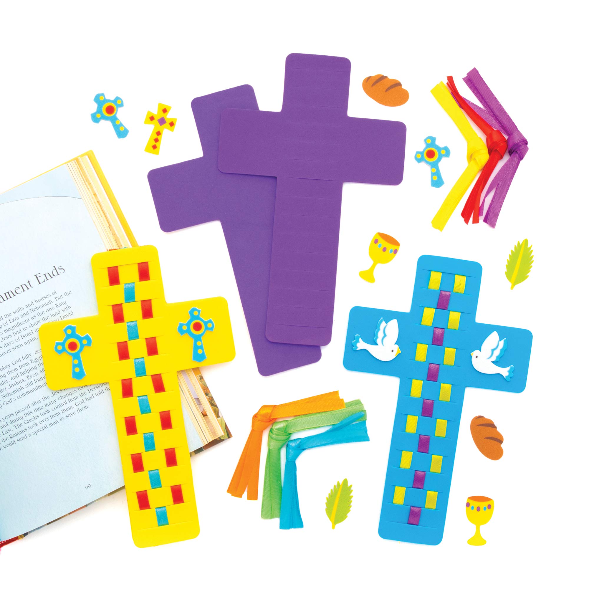 Baker Ross Holy Week Bible Bookmarks - Pack of 6, Christian Easter Crafts for Kids (AT576)