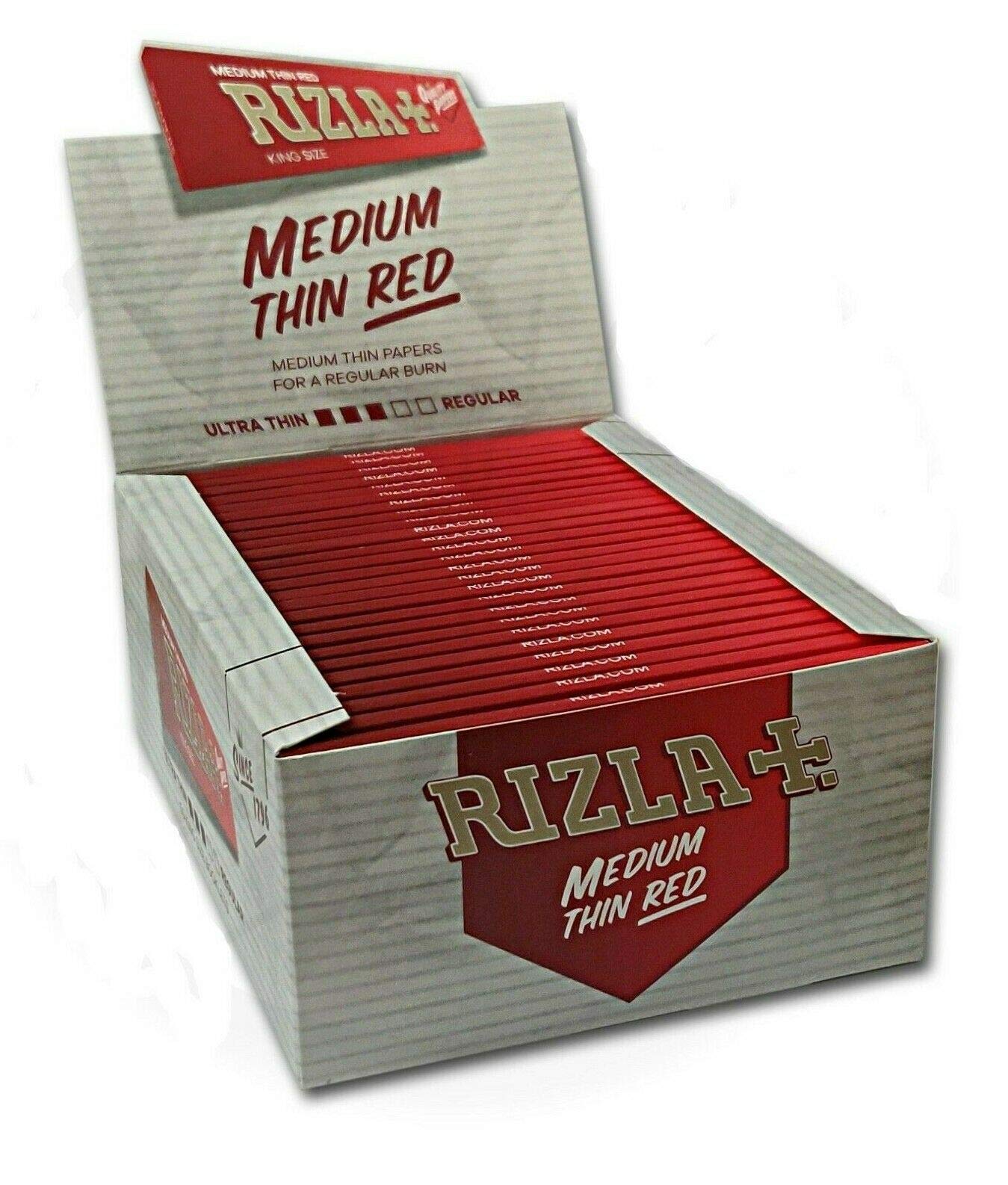RIZLA Red King Size Slim Rolling Paper - Pack of 50, 250 g
