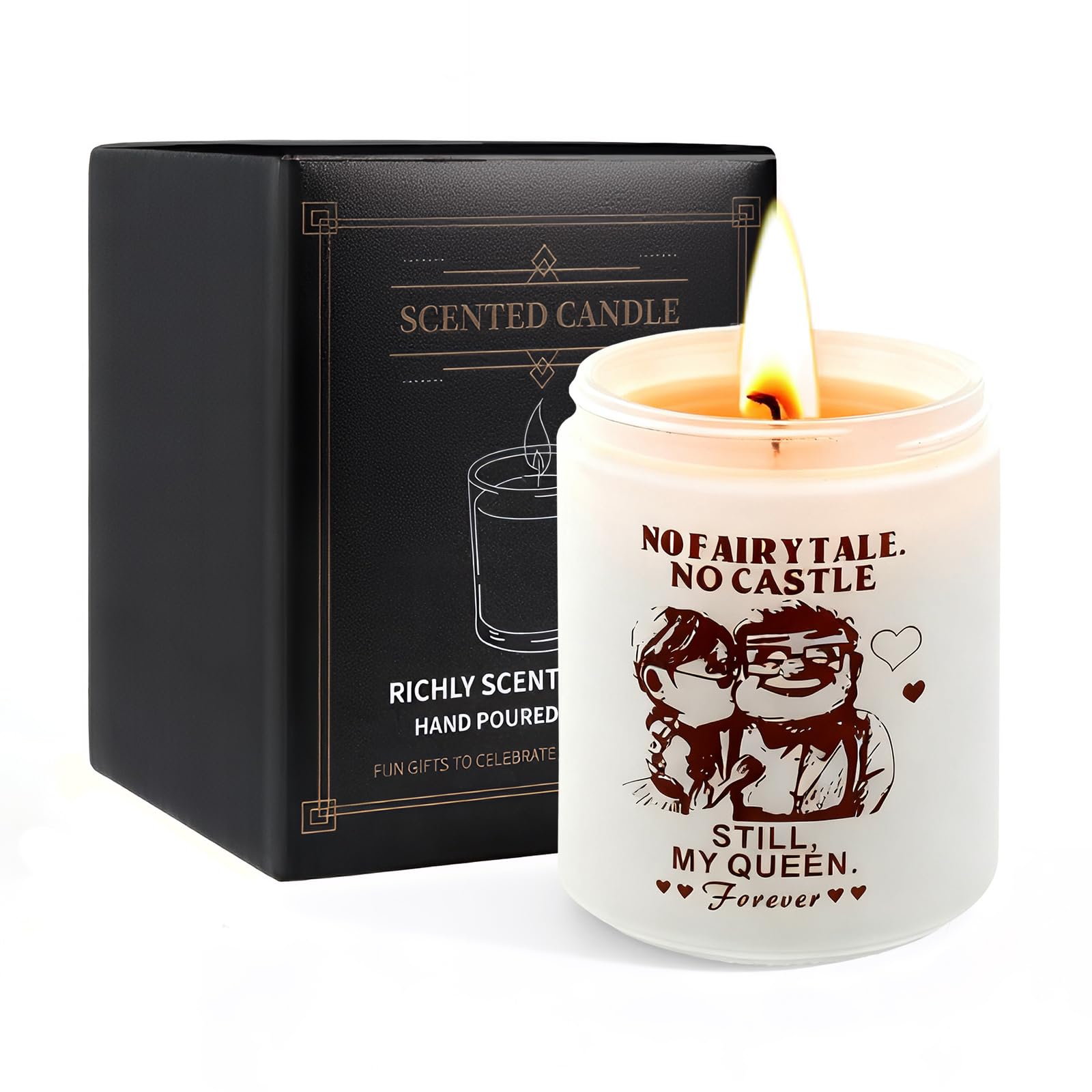 Anniversary Birthday Candle Gift for Wife from Husband,Lavender Pine Scented 7oz Soy Wax Aromatherapy Candle Stocking Stuffers for Women,Gift for Couples,Her Valentine's Day,Christmas