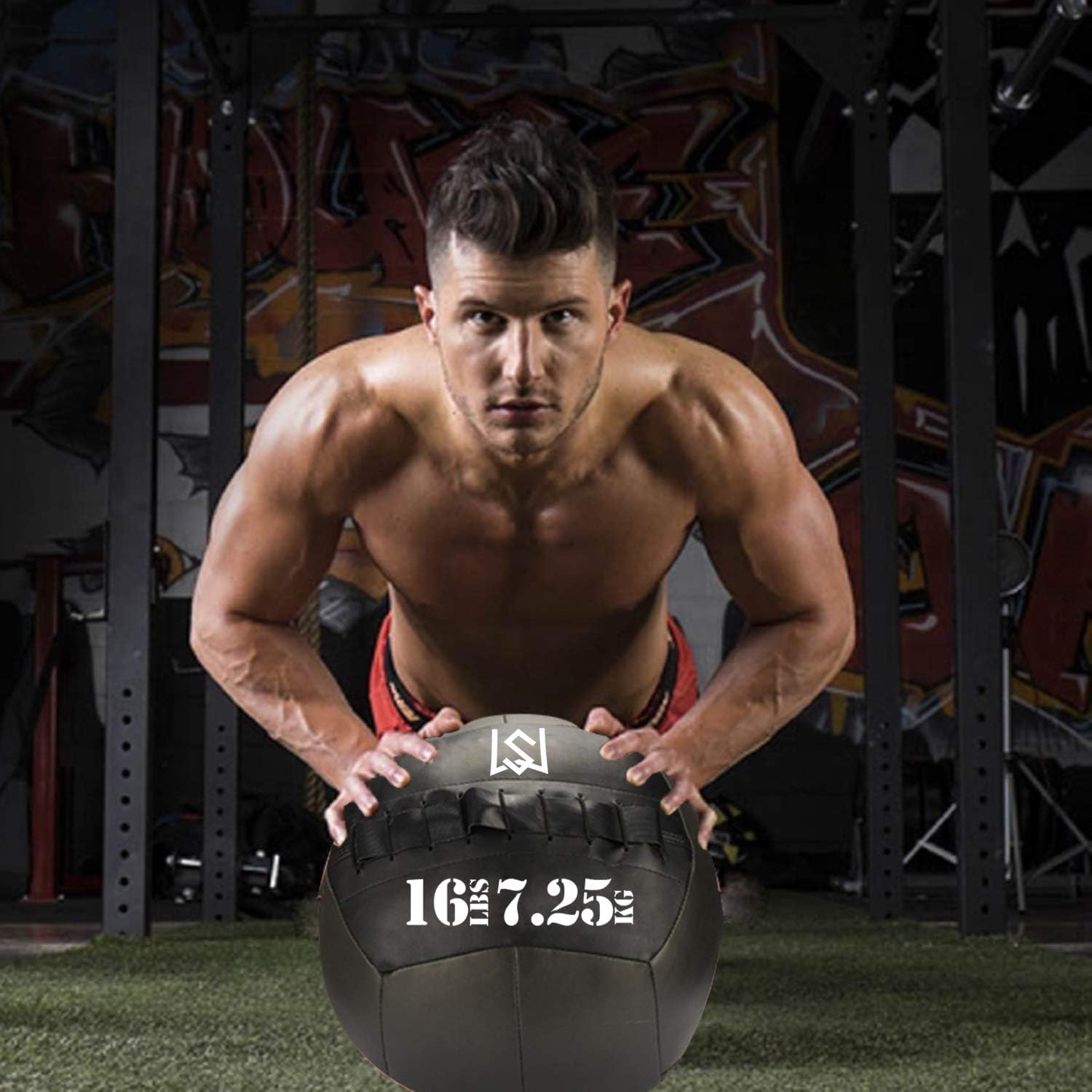 Wall Ball - Medicine Ball for Slamming--Surface Non-Slip Material-Exercise Ball Set for Crossfit-Plyometrics-Core Training and Cross Training Lunge, and Partner Toss(10/14/16/20/25lbs): Sports & Outdoors