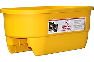 Apollo Exports International AP-5720/YE/2, Yellow, 24" Dual Deck Railing Planter, (Set of 2)