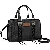 Wrangler Tote Bag for Women Crossbody Purse Fringe Western Purse Vintage Top Handle Handbags