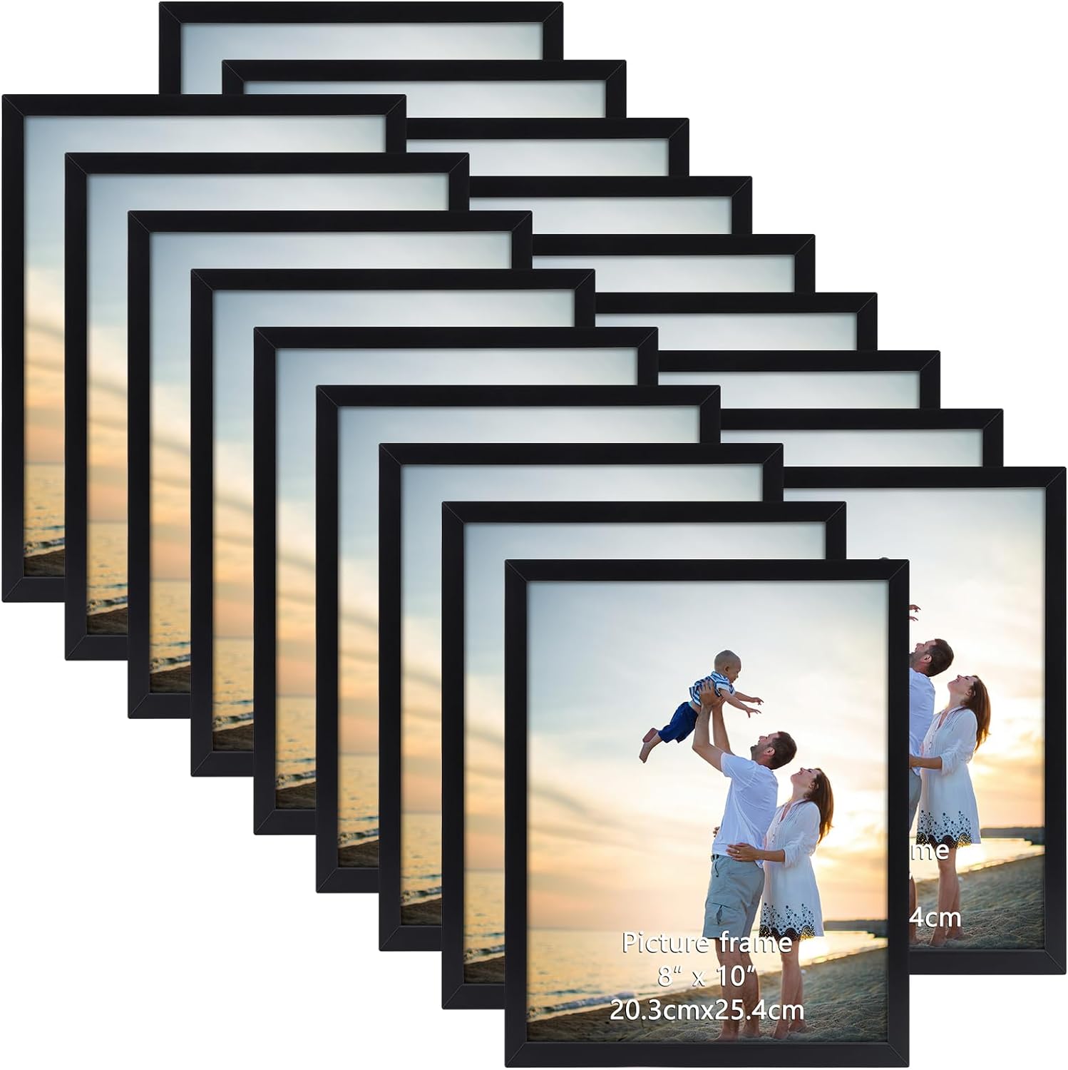 Photo Albums, Frames & Accessories - Hoikwo 18 Packs 8x10 Black Multi Picture Frames Set for Family Photos, Artwork, Light weight Bulk 8 by 10 Frames Pack for Wall Hanging and Table, Stylish Gift Picture Frames