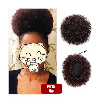 Amazon Com Hair Bun Kanekalon High Ponytail Puff Afro Kinky