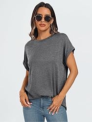 AUTOMET Womens Summer Tops Casual Basic Shirts