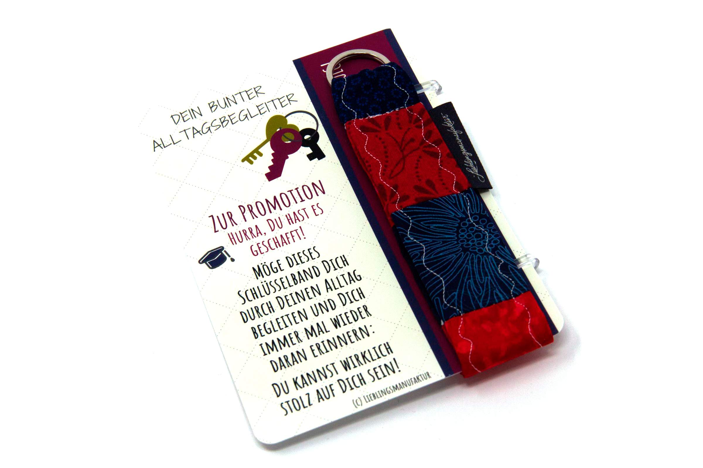 Lieblingsmanufaktur Colourful keyring with card as a gift for promotion,individual gift idea e.g. for the doctor in medicine, jurassis, physics and for promotional celebration.,Multicolour,One size