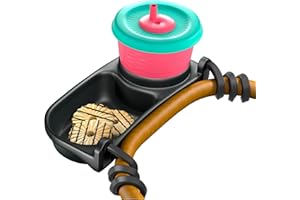 Swanoo Universal Stroller Snack Tray | Compatible With Nuna Mockingbird Bugaboo Uppababy | Stroller Bumper Bar Tray Attachment with Cup Holder | Baby Toddler Disneyland Essentials Stroller Accessories