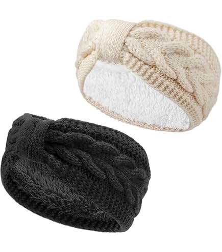 Hatromm Winter Headbands for Women Wool 2 Pack, Ear Warmers  display picture 1