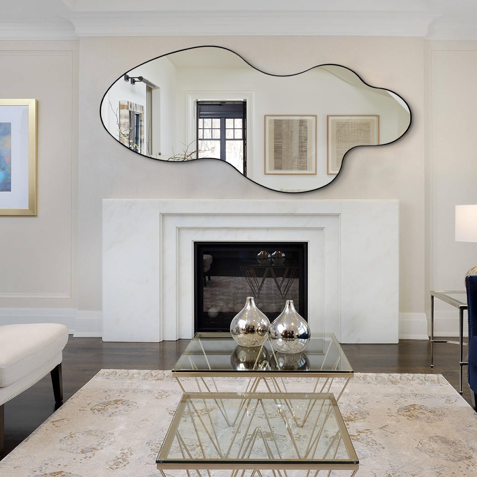 womilous Irregular Mirror, Asymmetrical Mirror Full Length, 60