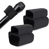 YOUSHARES Handheld Mic Elastic Sleeve for DJI Mic 3/2/Mini 2S/2/Mini, SM58 | Universal fit for all DJI Mic series, Attaches to Shure SM58, Behringer XM8500 &amp; more, No tape, For weddings, interviews,2PK