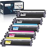 Amazon Com With Reset Gears Set Refill Toner Bottle Compatible With Brother Tn210 Tn 210 Combo 5pk 2 Blacks Cmy For Hl 3040cn Hl 3070cw Mfc 9010cn Mfc 91cn Mfc 93cw Office Products