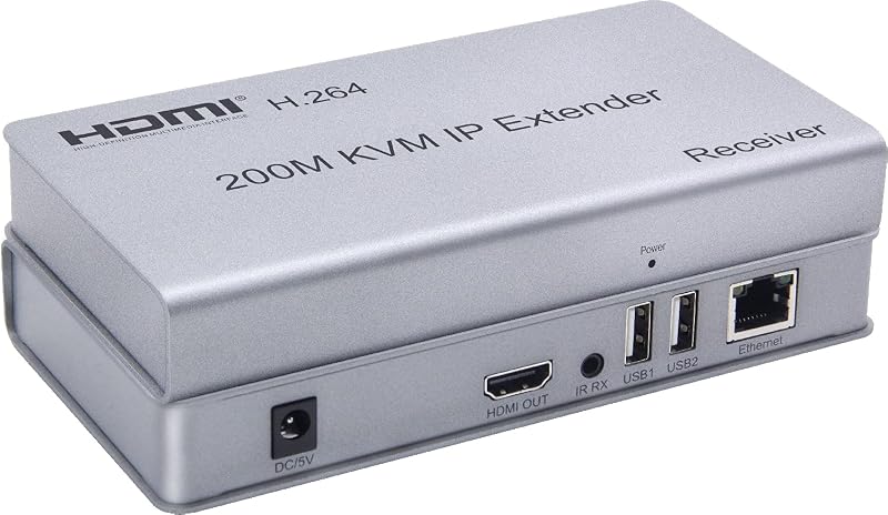 XYKJOBC 200M HDMI KVM IP Extender RJ45 CAT6 USB Keyboard Mouse Over Ethernet