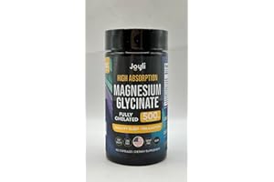 JOYLI NUTRITION Magnesium Glycinate Capsules - 500MG Unwinding Supplement: Manganese, Ashwagandha Root, and Vegan Purity - Gluten-Free Rest