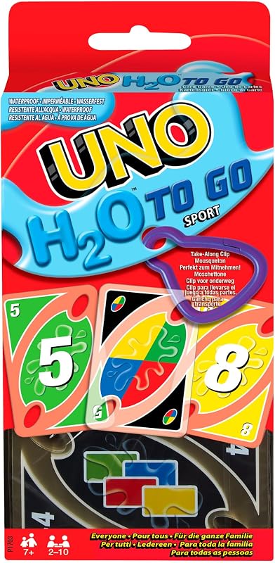 UNO H2O to Go – wasserfeste Karten, 2–10 Spieler, ab 7 Jahren