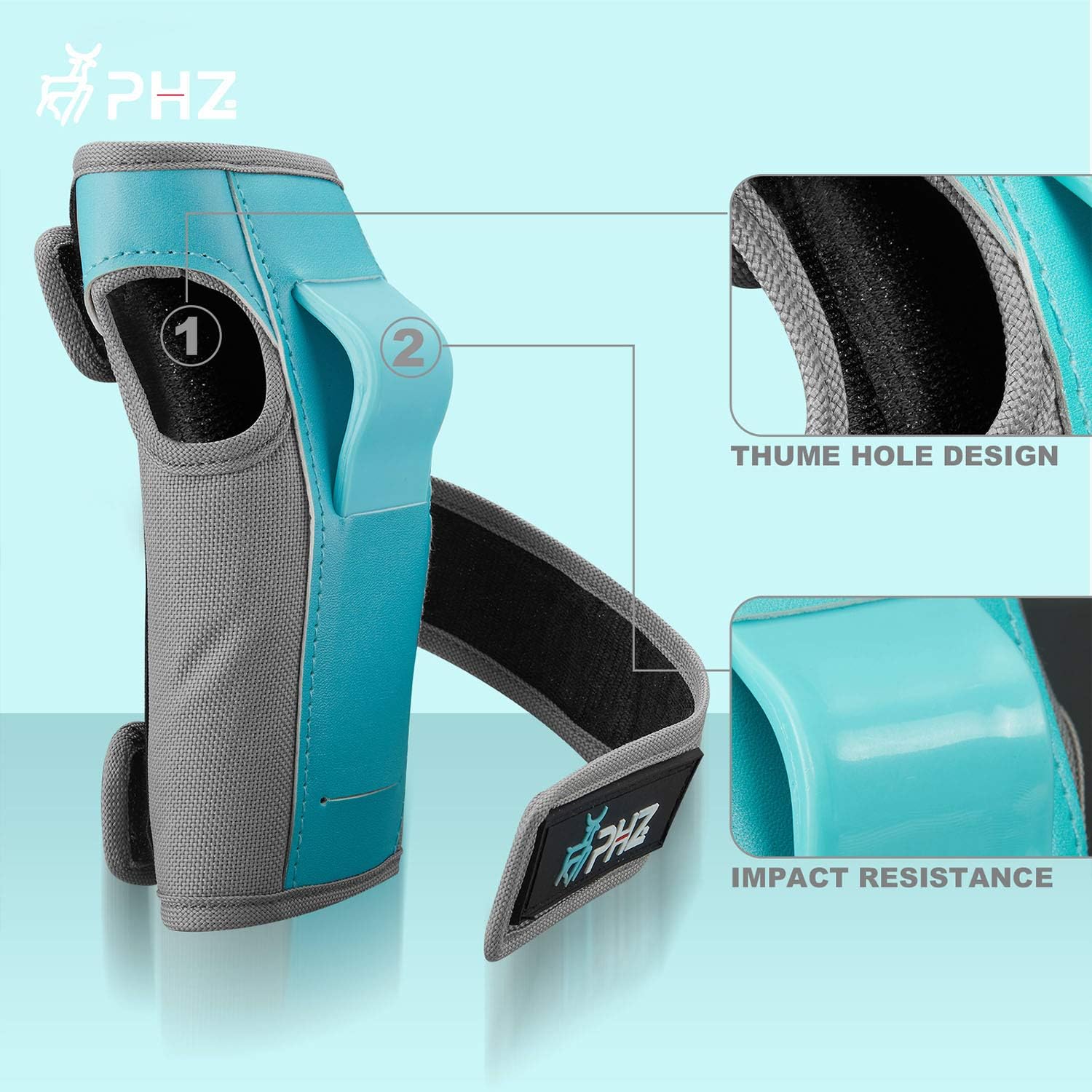 PHZ. Kids Adults Bike Helmet Adjustable Helmet for Toddler Child Youth Adult, Knee Pads Elbow Pads Wrist Guards Kids Protective Gear Set for Multi Sports Scooter, Skateboarding, Biking, Roller Skating : Sports & Outdoors