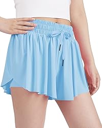 KEREDA Girls Flowy Shorts,Butterfly Shorts for Teen